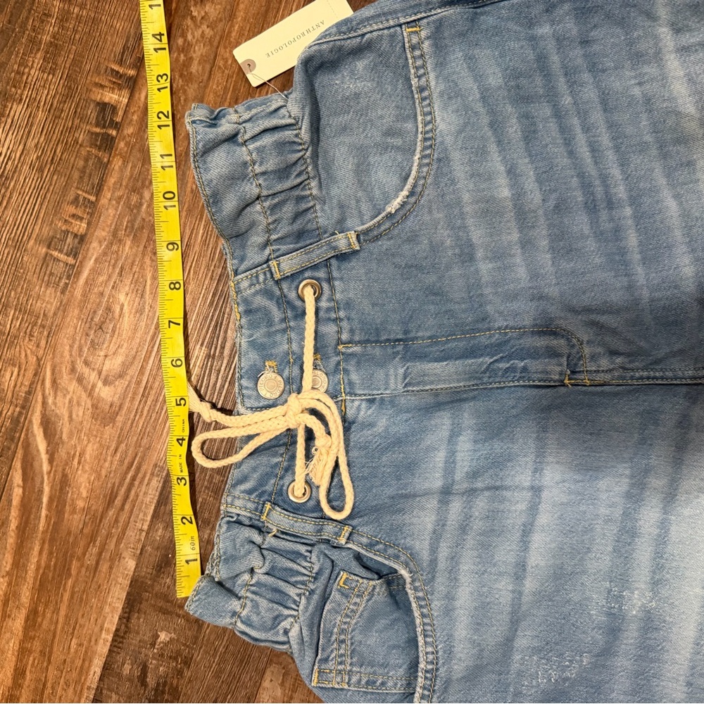 Pilcro Light Blue Wide Leg Flare Jeans - Picture 7 of 10